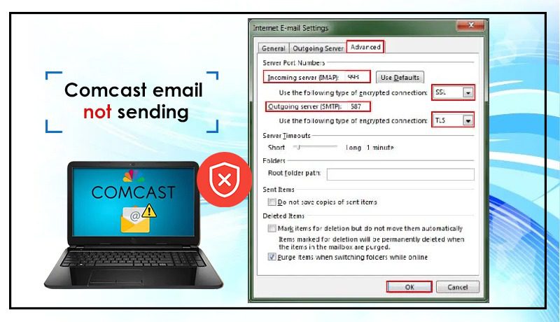Comcast email not sending