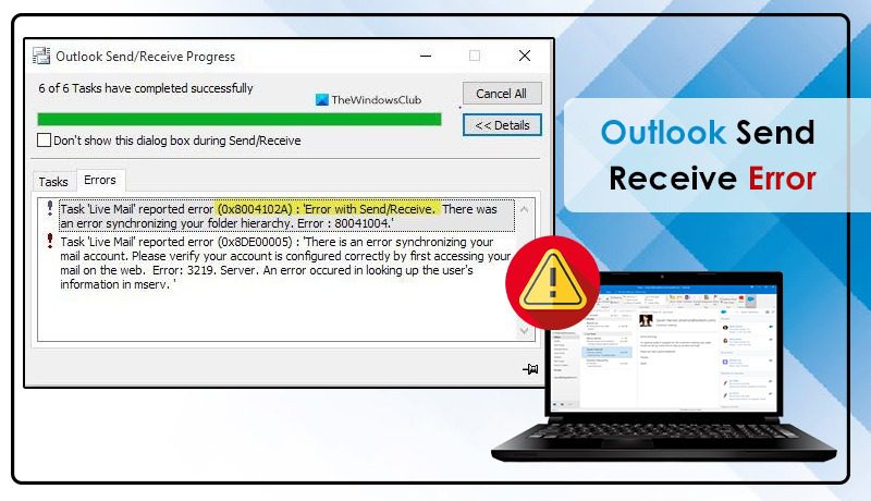Outlook Send Receive Error