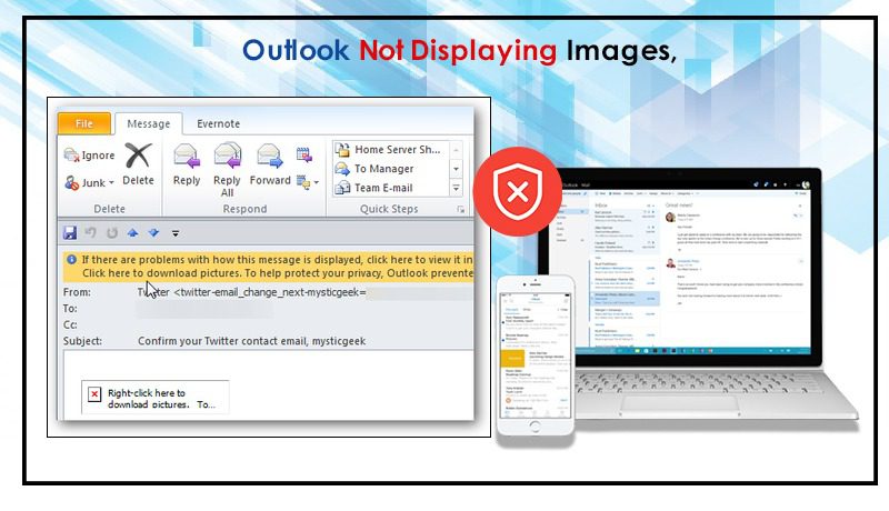 outlook not displaying images