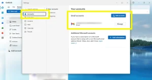 Email accounts